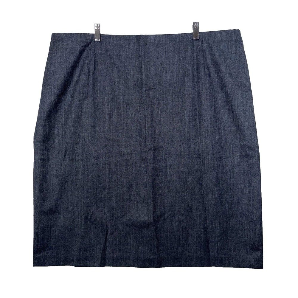 Pendleton Wool Skirt Women's 22W All Wool Dark Gray Pencil Skirt Lined Plus Size
